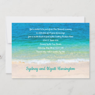 Renewing Vows Tropical Sea Modern Anniversary Invitation