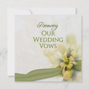 Renewing Wedding Vows - Invitation - Floral
