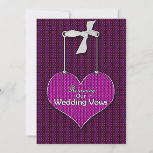 Renewing Wedding Vows - Invitation  Hearts