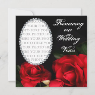 RENEWING Wedding Vows - Invitation - Oval Photo