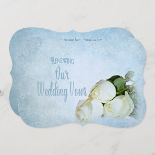 Renewing Wedding Vows Invitation - White Roses