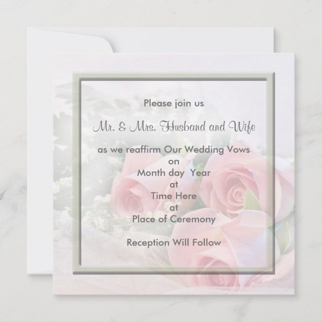 Renewing Wedding Vows Invitations (Front)