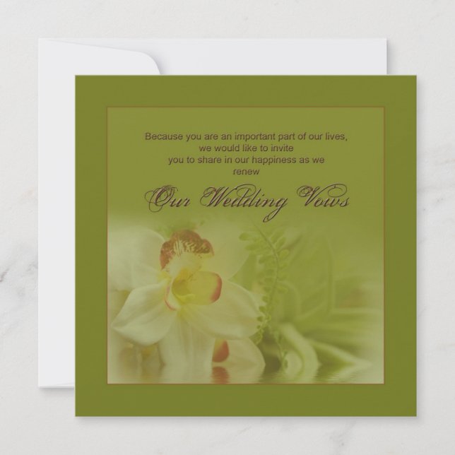 Renewing Wedding Vows - Invitations - Orchids (Front)
