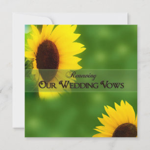 RENEWING WEDDING VOWS -  INVITATIONS -SUNFLOWERS