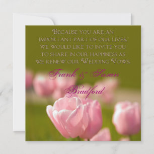 RENEWING WEDDING VOWS - TULIPS INVITATION