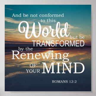 Renewing your mind spiritually poster