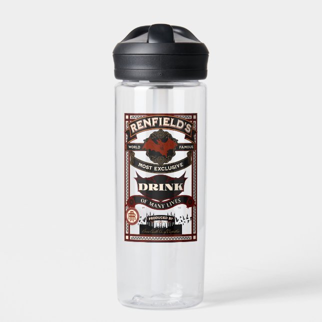 Renfield’s Drink of Many Lives | Goth Water Bottle (Front)