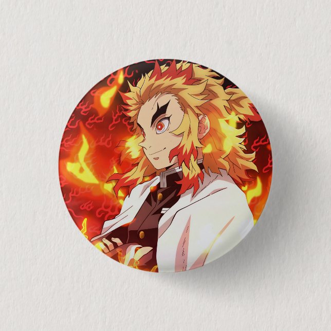 Rengoku Kyojuro 3 Cm Round Badge (Front)