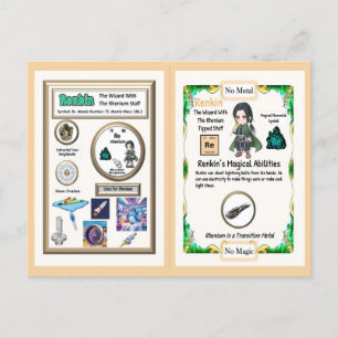 Renkin Wizard - Rhenium Element Postcard