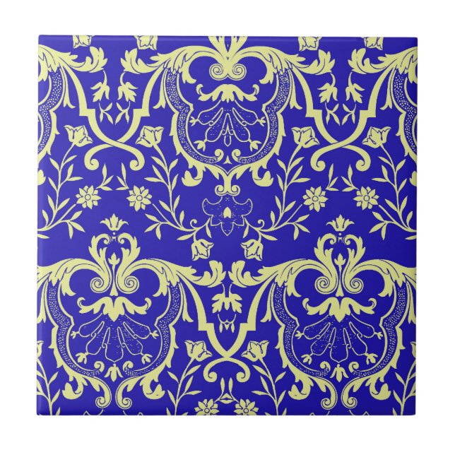 Rennaisance Damask #1 @ Sonolotre Ceramic Tile (Front)