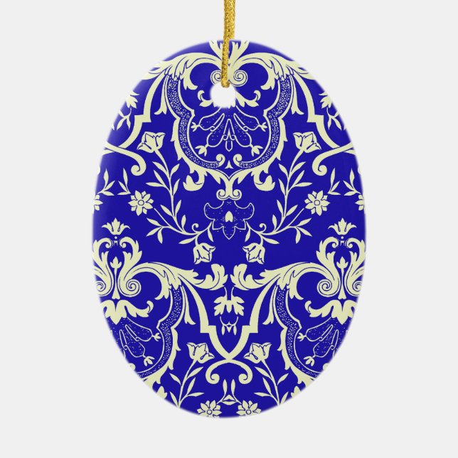 Rennaisance Damask #1 @ Sonolotre Ceramic Tree Decoration (Front)