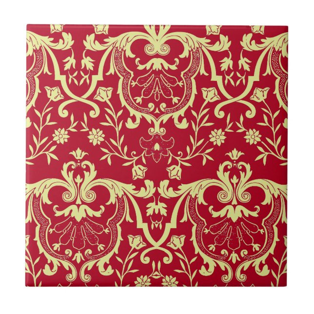 Rennaisance Damask #2 @ Sonolotre Ceramic Tile (Front)