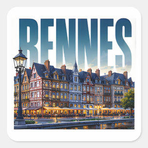Rennes France Breton Heritage Beauty Square Sticker