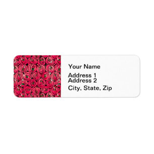 Rennie Mackintosh Rose Art Nouveau Floral Pattern Return Address Label