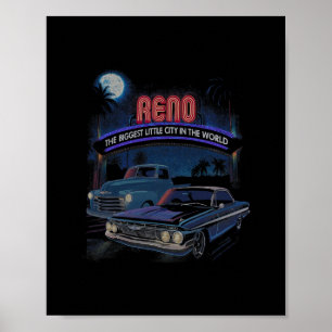 Reno Car Cruise Show Nevada American Vintage Truck Poster