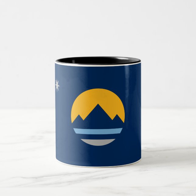 Reno city flag Two-Tone coffee mug (Center)