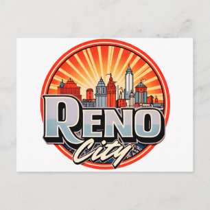 Reno City Nevada skyline Postcard