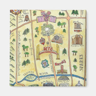 Reno Map Magnet