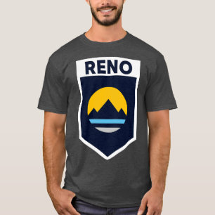 Reno Nevada City Flag Emblem T-Shirt