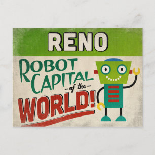 Reno Nevada Robot - Funny Vintage Postcard