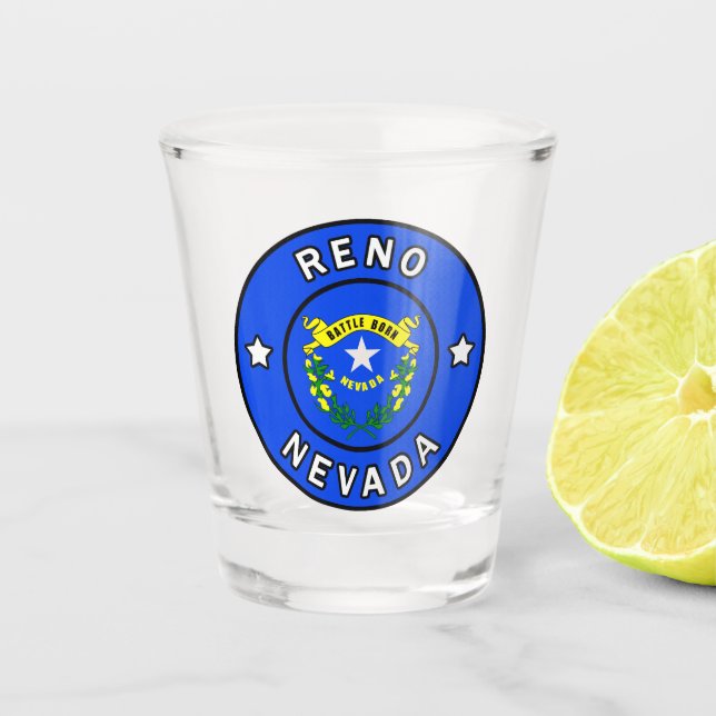 Reno Nevada Shot Glass (Front)