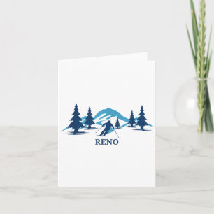 Reno Nevada Ski Resort Skiing Skier _1 Card