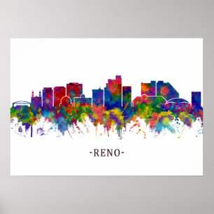 Reno Nevada Skyline Poster