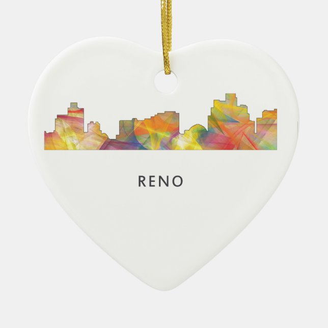 RENO, NEVADA SKYLINE WB1 - CERAMIC TREE DECORATION (Front)