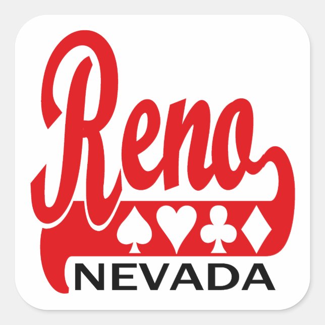 Reno, Nevada Square Sticker (Front)