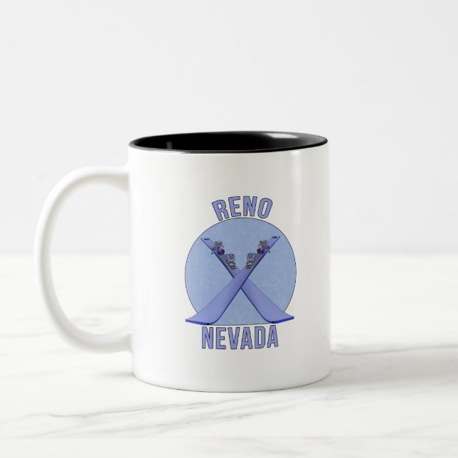Reno, Nevada Two-Tone Coffee Mug (Left)