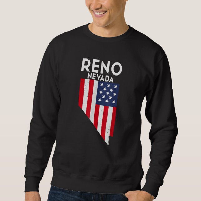 Reno Nevada USA State America Travel Nevadan Sweatshirt (Front)