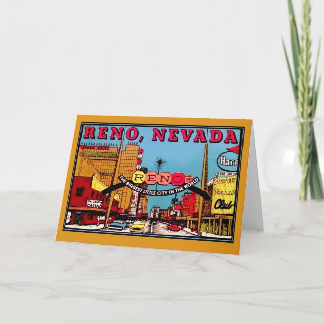 Reno Nevada Vintage Art   Card (Front)