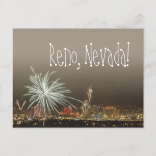 Reno New Year's Fireworks postcard
