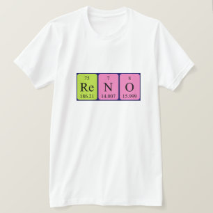 Reno periodic table name shirt