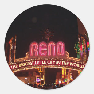 Reno Sign Classic Round Sticker