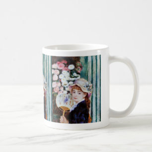 Renoir , a girl with a fan coffee mug
