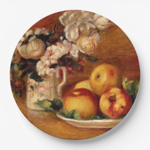 Renoir - Apples and Flowers Paper Plate