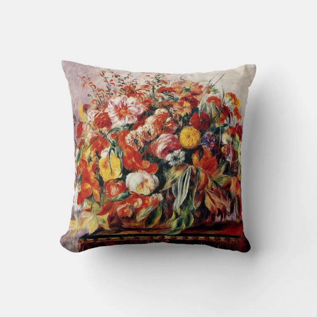 Renoir - Basket of Flowers Cushion (Front)