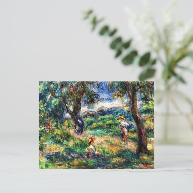 Renoir - Blue Landscape Postcard (Standing Front)
