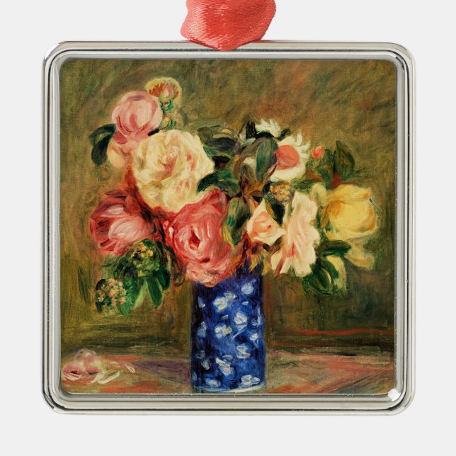Renoir - Bouquet of Roses Metal Ornament (Front)