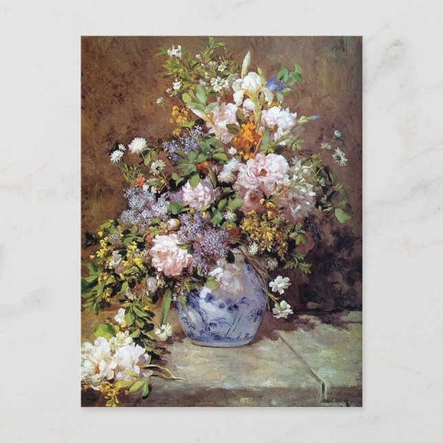 Renoir Bouquet of Spring Flowers Postcard (Front)