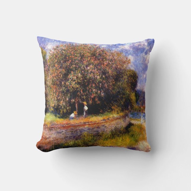 Renoir - Chestnut Tree Blooming, 1881 Cushion (Front)