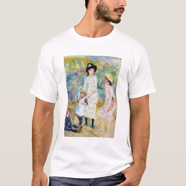 Renoir - Children on the Seashore, Guernsey T-Shirt (Front)