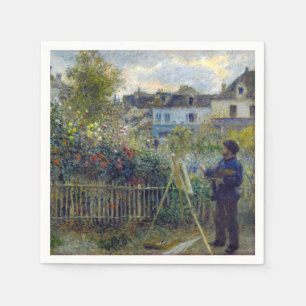 Renoir - Claude Monet Painting in his Garden Napkin