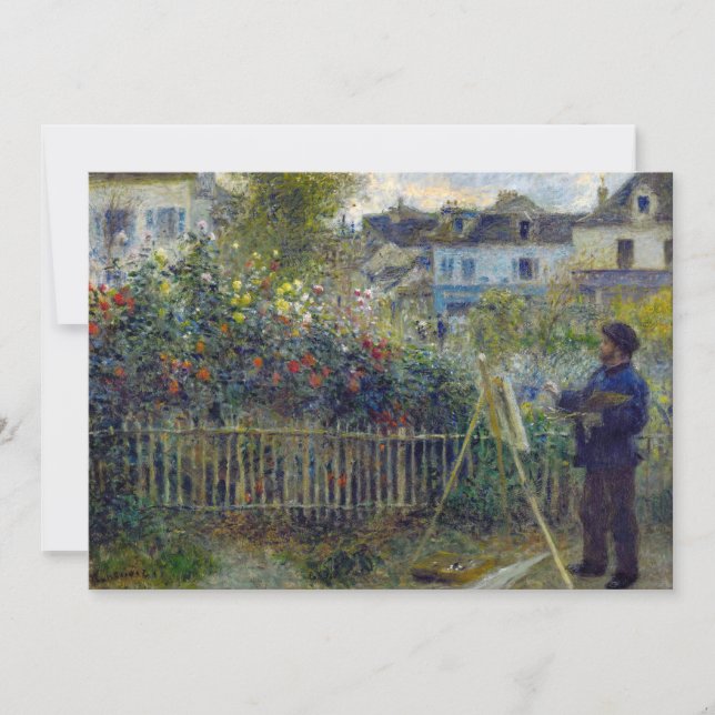 Renoir - Claude Monet Painting in his Garden Thank You Card (Front)