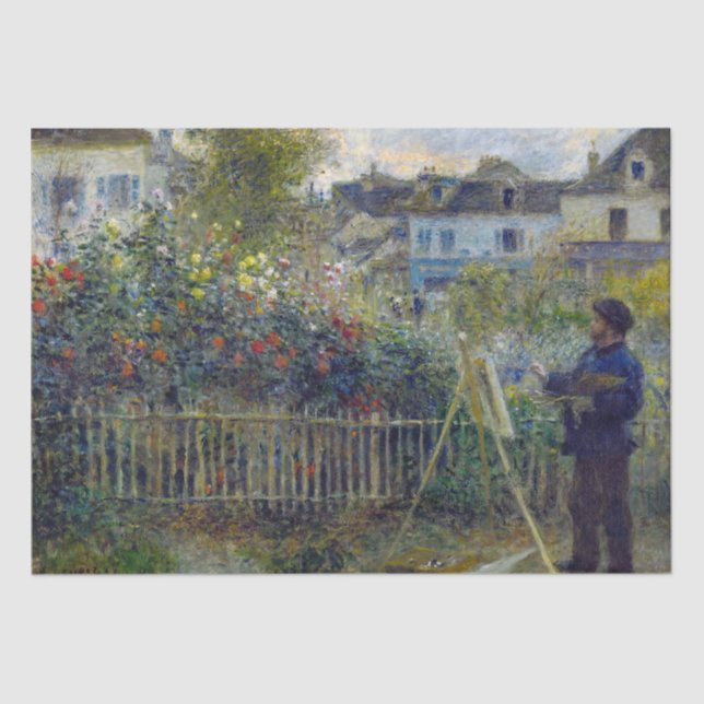Renoir - Claude Monet Painting in his Garden Tissue Paper (Front)