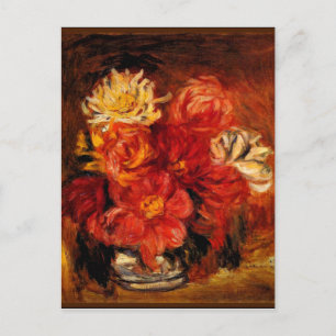 Renoir - Dahlias, fine art painting Postcard