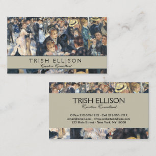 Renoir Dance at Moulin de la Galette Vintage Business Card