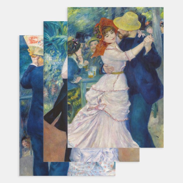 Renoir - Dance serie: Bougival, City & Country Wrapping Paper Sheet (Creator Uploaded)