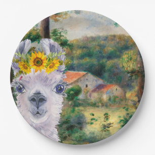 Renoir Environs of Briey and the Fancy Llama  Paper Plate